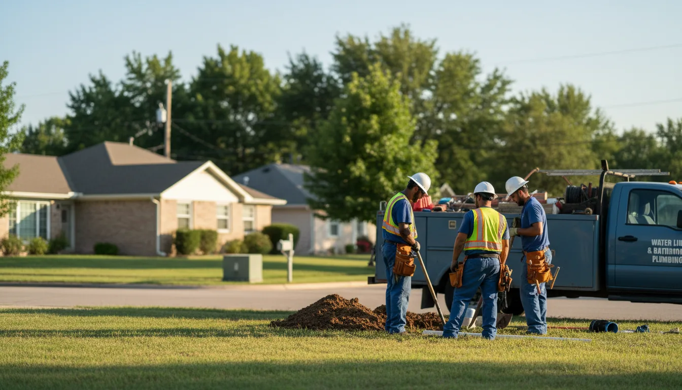 Residential water line and bathroom plumbing service in La Vergne, TN